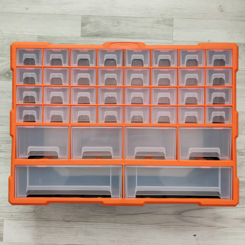 PP πλαστικό κιβώτιο αποθήκευσης εξαρτημάτων βιδών με διαχωριστικά συρταριών, ντουλάπι με συρτάρια за μικρά εξαρτήματα και αξεσουάρ επισκευής κινητών, διαμορφώσεις 8/16/38/64 διαμερισμάτων
