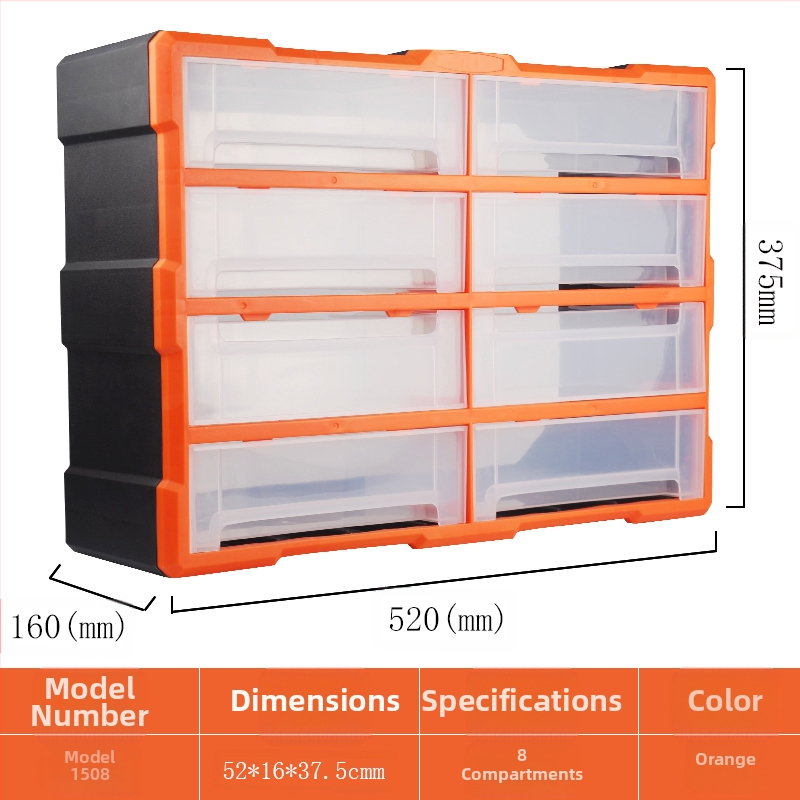 PP пластмасова кутия за винтови компоненти с модулни чекмеджета – шкаф за малки части и аксесоари за ремонт на мобилни устройства, конфигурации клетки 8/16/38/64