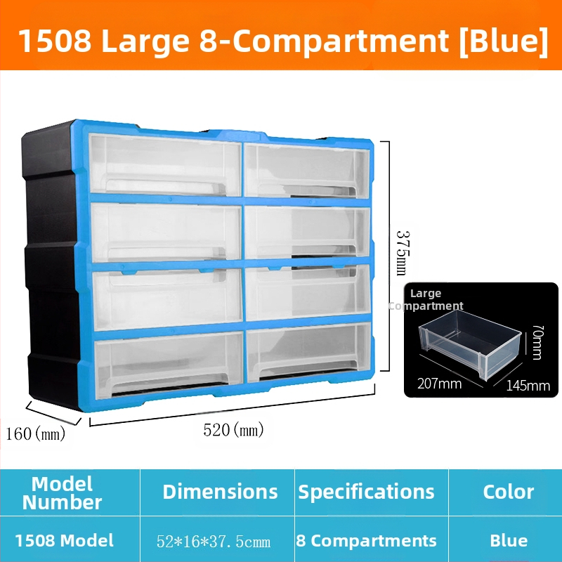 PP πλαστικό κιβώτιο αποθήκευσης εξαρτημάτων βιδών με διαχωριστικά συρταριών, ντουλάπι με συρτάρια за μικρά εξαρτήματα και αξεσουάρ επισκευής κινητών, διαμορφώσεις 8/16/38/64 διαμερισμάτων