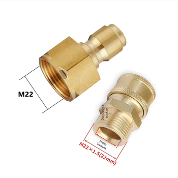 Aukšto slėgio plovimo greitojo prisijungimo rinkinys su 3/8 colio žarna ir 1/4 colio bronzinių vyriškų ir moteriškų galvučių, keturių dalių rinkinys