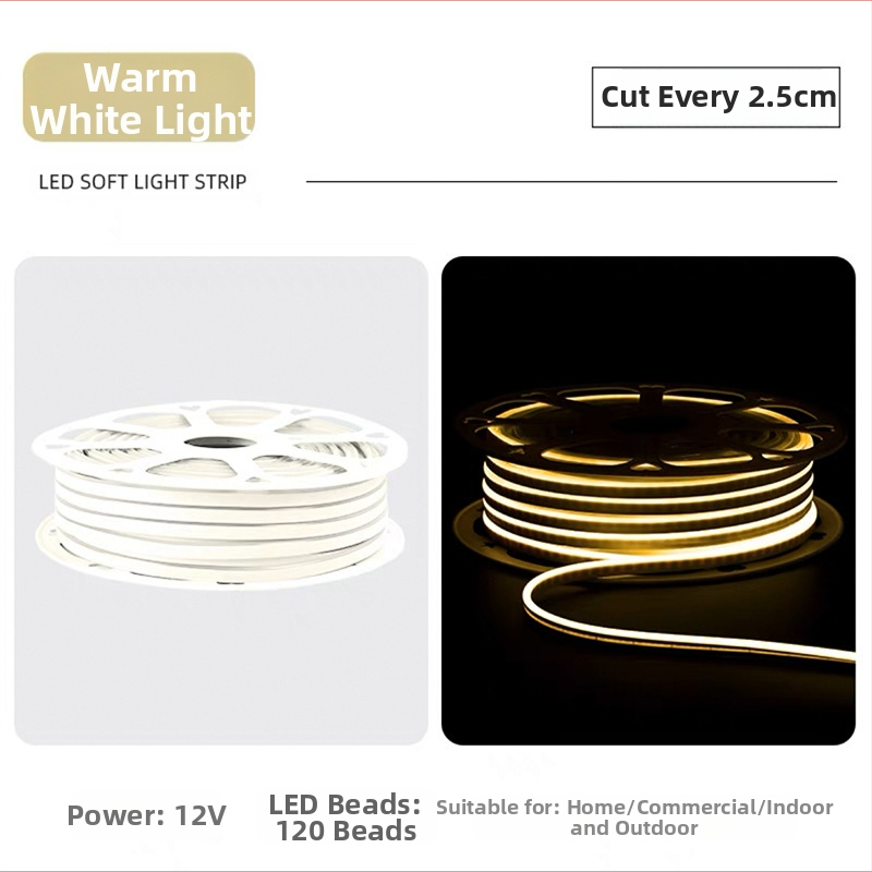 Ταινία LED με 2835 LED λαμπάκια, 120 LED/m, είσοδος 12V, αδιάβροχη