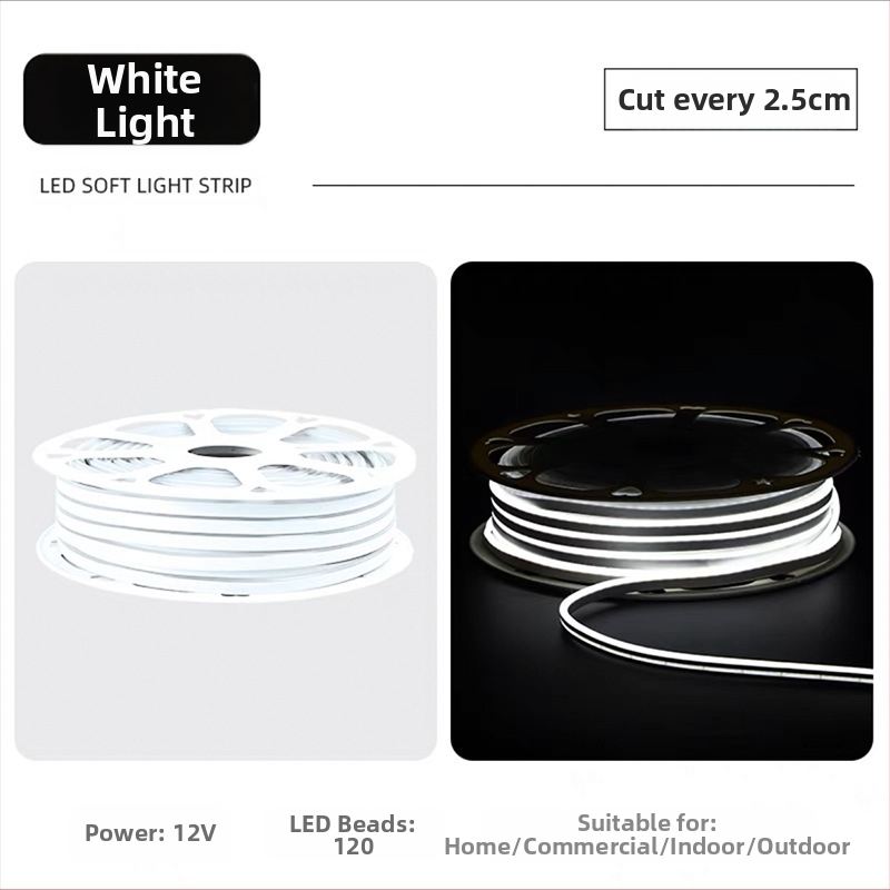 Ταινία LED με 2835 LED λαμπάκια, 120 LED/m, είσοδος 12V, αδιάβροχη