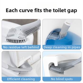 Tualeto šepetėlis be kampų — plastikas, svoris 0.5, 1 vnt, pakuotė kartonas, prekės ženklas CCKO