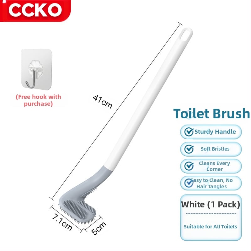 Tualeto šepetėlis be kampų — plastikas, svoris 0.5, 1 vnt, pakuotė kartonas, prekės ženklas CCKO