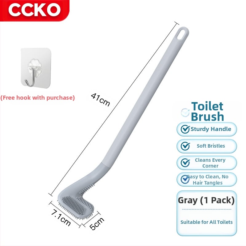 Tualeto šepetėlis be kampų — plastikas, svoris 0.5, 1 vnt, pakuotė kartonas, prekės ženklas CCKO