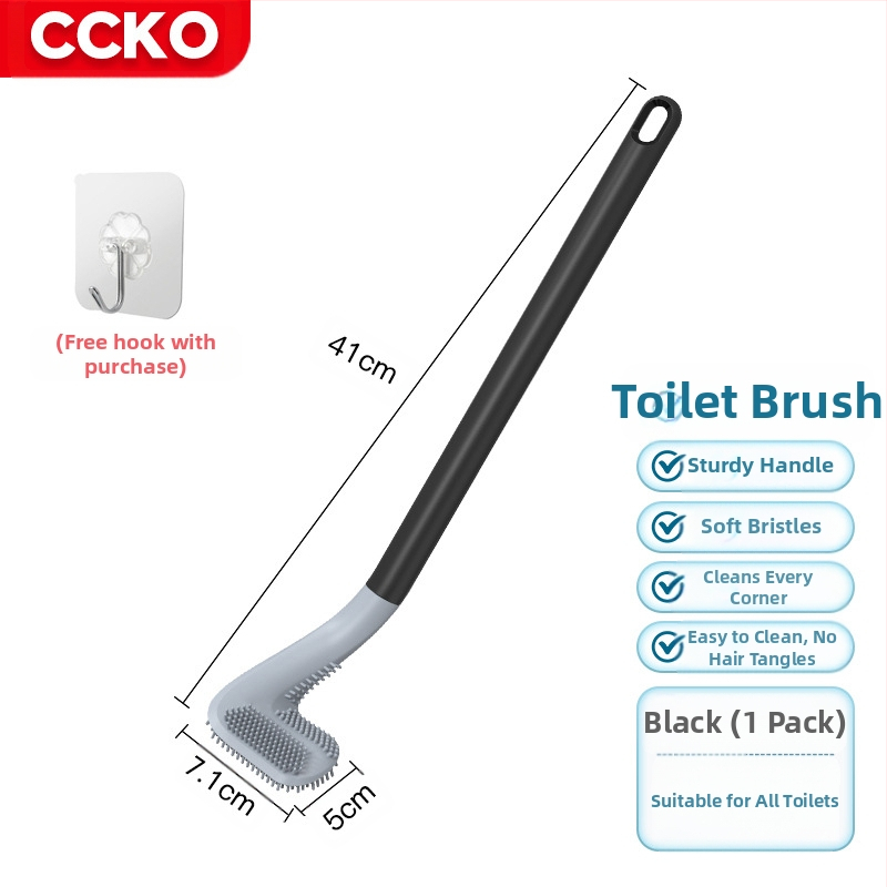 Tualeto šepetėlis be kampų — plastikas, svoris 0.5, 1 vnt, pakuotė kartonas, prekės ženklas CCKO