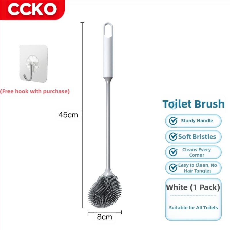 Tualeto šepetėlis be kampų — plastikas, svoris 0.5, 1 vnt, pakuotė kartonas, prekės ženklas CCKO