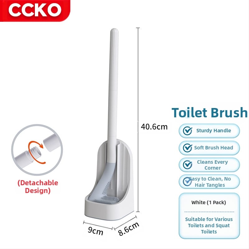 Tualeto šepetėlis be kampų — plastikas, svoris 0.5, 1 vnt, pakuotė kartonas, prekės ženklas CCKO