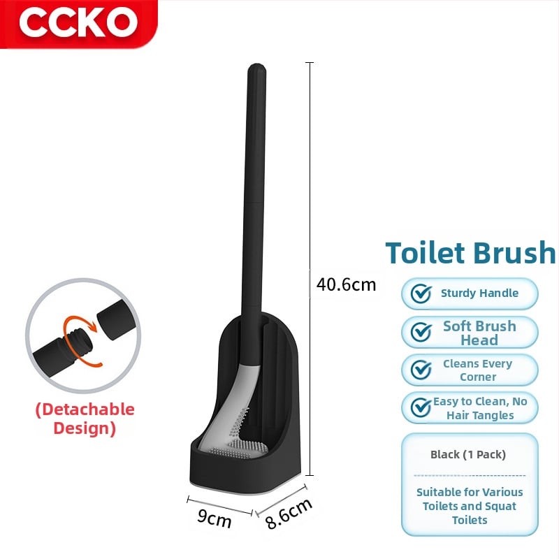 Tualeto šepetėlis be kampų — plastikas, svoris 0.5, 1 vnt, pakuotė kartonas, prekės ženklas CCKO