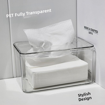 Επιτραπέζιο κουτί χαρτοπετσέτας, βορειοευρωπαϊκό στυλ, διαφανές, πλαστικό, πολυλειτουργικό
