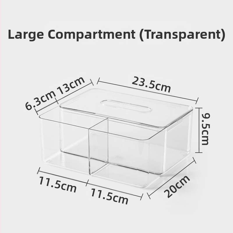 Επιτραπέζιο κουτί χαρτοπετσέτας, βορειοευρωπαϊκό στυλ, διαφανές, πλαστικό, πολυλειτουργικό