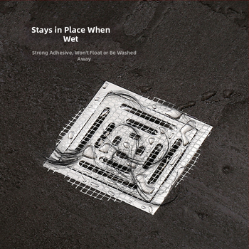 Αυτοκόλλητο φρεατίου δαπέδου μίας χρήσης – φίλτρο μαλλιών και δίχτυ εντομοπροστασίας, ινώδες υλικό, κατάλληλο για κουζίνα και μπάνιο, 200 τεμάχια σε συσκευασία