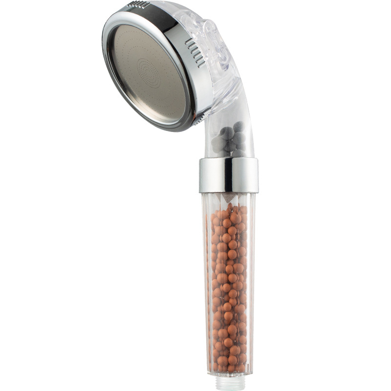 Nešiojama dušos galva su neigiamais jonais, ABS medžiaga, masažo ir lietaus režimai, srieginė montavimas