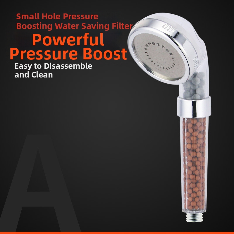 Nešiojama dušos galva su neigiamais jonais, ABS medžiaga, masažo ir lietaus režimai, srieginė montavimas