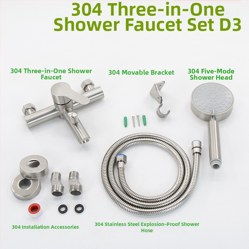 304 nerūdijančio plieno dušo ir vonios čiaupas, sieninis montavimas, karšto ir šalto maišymo vožtuvas, paslėpta įranga, ES CE sertifikatas