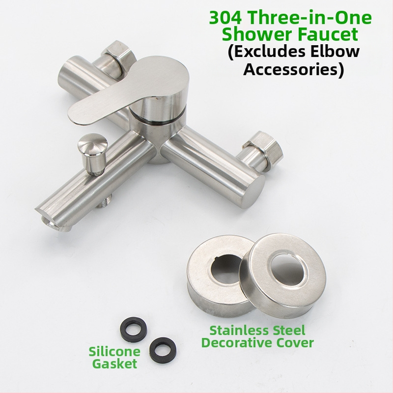 304 nerūdijančio plieno dušo ir vonios čiaupas, sieninis montavimas, karšto ir šalto maišymo vožtuvas, paslėpta įranga, ES CE sertifikatas