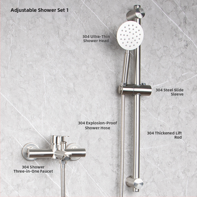 304 nerūdijančio plieno dušo ir vonios čiaupas, sieninis montavimas, karšto ir šalto maišymo vožtuvas, paslėpta įranga, ES CE sertifikatas