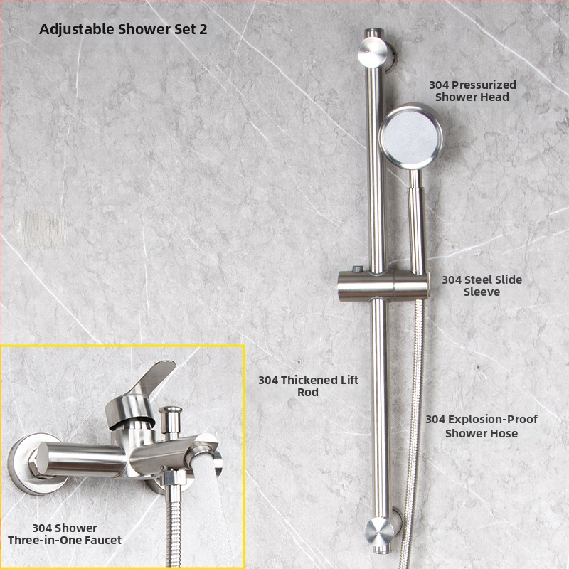 304 nerūdijančio plieno dušo ir vonios čiaupas, sieninis montavimas, karšto ir šalto maišymo vožtuvas, paslėpta įranga, ES CE sertifikatas