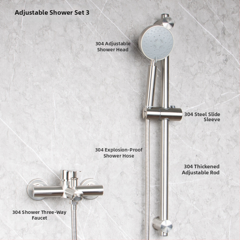 304 nerūdijančio plieno dušo ir vonios čiaupas, sieninis montavimas, karšto ir šalto maišymo vožtuvas, paslėpta įranga, ES CE sertifikatas