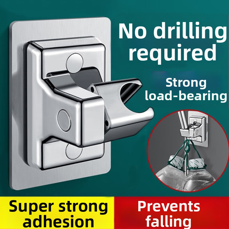 Dušo galvutės laikiklis, reguliuojamas sieninis laikiklis, be gręžimo, ABS