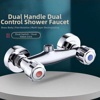 Dušo maišytuvas įmontuojamas į sieną – varinis korpusas, indukcinis atidarymas, sienos montavimas, CE sertifikatas.