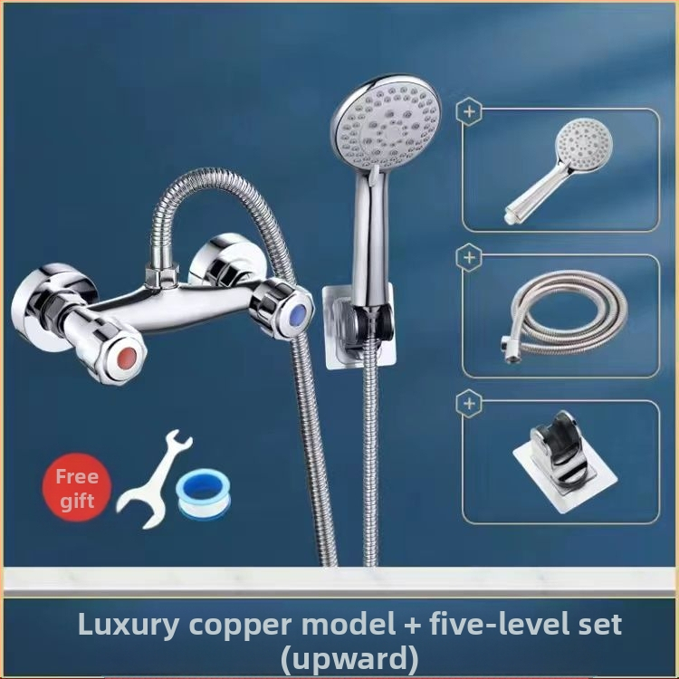 Dušo maišytuvas įmontuojamas į sieną – varinis korpusas, indukcinis atidarymas, sienos montavimas, CE sertifikatas.