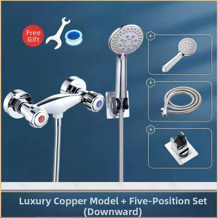 Dušo maišytuvas įmontuojamas į sieną – varinis korpusas, indukcinis atidarymas, sienos montavimas, CE sertifikatas.