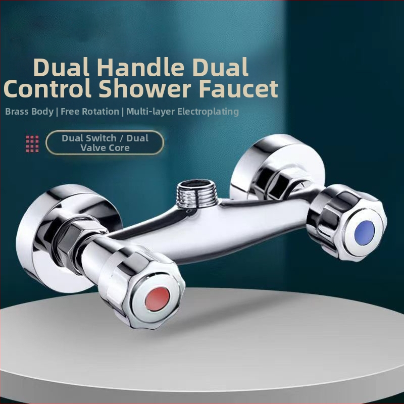 Dušo maišytuvas įmontuojamas į sieną – varinis korpusas, indukcinis atidarymas, sienos montavimas, CE sertifikatas.