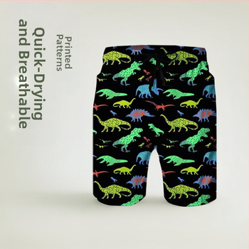 Ανδρικά μαγιό παραλίας με 3D εκτύπωση, γρήγορο στέγνωμα, Καλοκαίρι 2023, πολυεστέρας 80% σε ανάμειξη χημικών ινών, μινιμαλιστικό σχέδιο