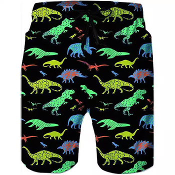 Ανδρικά μαγιό παραλίας με 3D εκτύπωση, γρήγορο στέγνωμα, Καλοκαίρι 2023, πολυεστέρας 80% σε ανάμειξη χημικών ινών, μινιμαλιστικό σχέδιο