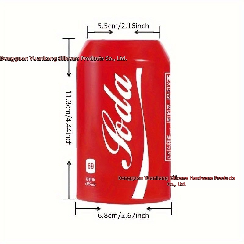 Силиконов калъф за кенове за напитки с печатано лого (Материал: пластмаса; FDA одобрен; лицензиран частен етикет; високо качество)