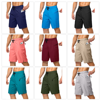 Ανδρικά σορτς παραλίας με γρήγορο στέγνωμα, επένδυση, μεσαίας μέσης ζώνης, χαλαρή γραμμή, 92% πολυεστέρας + 8% ελαστάν