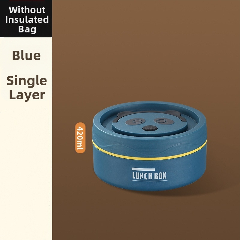 304 nerūsējošā tērauda pusdienu kastīte, apaļa, mikroviļņu droša, vienu slāni, logotipa drukāšana pieejama