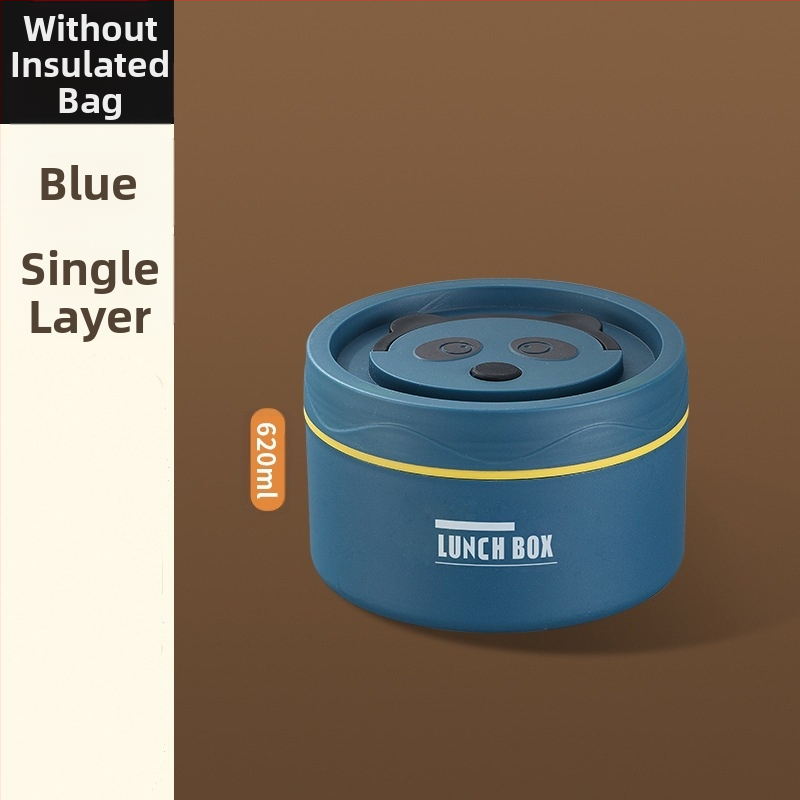 304 nerūsējošā tērauda pusdienu kastīte, apaļa, mikroviļņu droša, vienu slāni, logotipa drukāšana pieejama