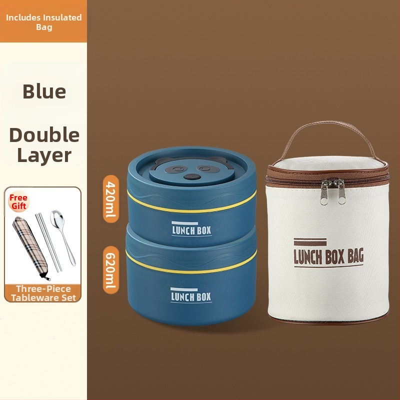 304 nerūsējošā tērauda pusdienu kastīte, apaļa, mikroviļņu droša, vienu slāni, logotipa drukāšana pieejama