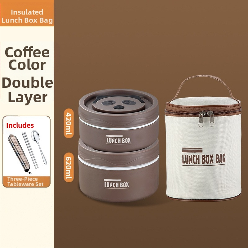 304 nerūsējošā tērauda pusdienu kastīte, apaļa, mikroviļņu droša, vienu slāni, logotipa drukāšana pieejama