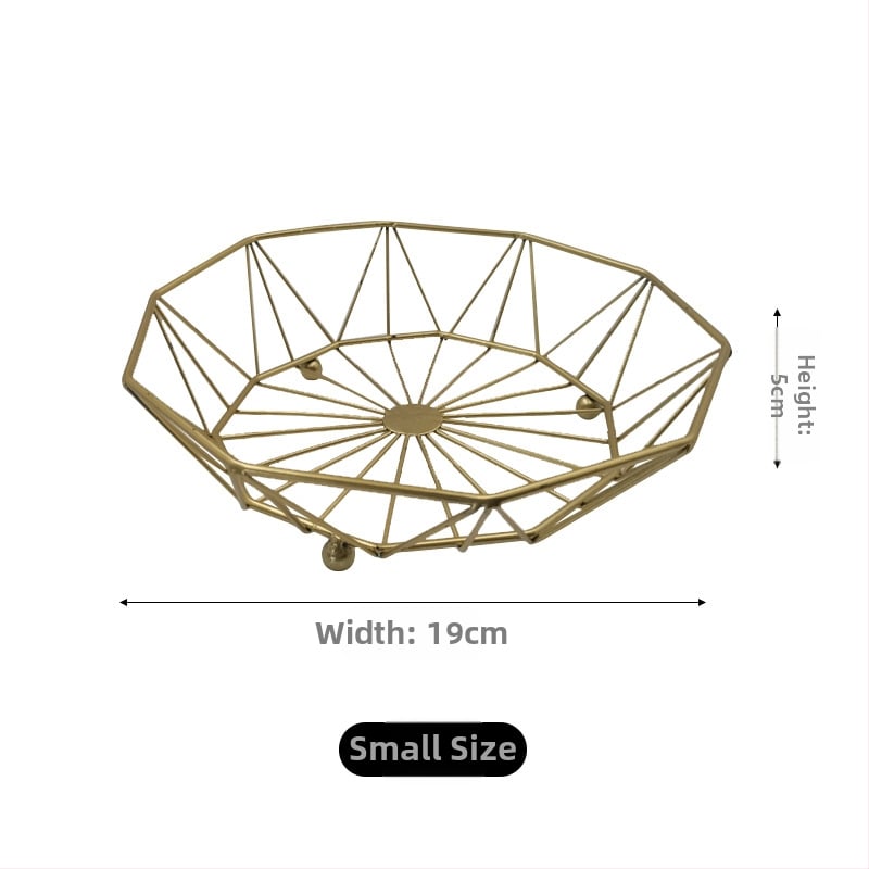 Кована железна кошница за плодове, нордичен трислоен дизайн, семпъл стил, за плодове, бонбони и сушени плодове, 2021 първокласно качество