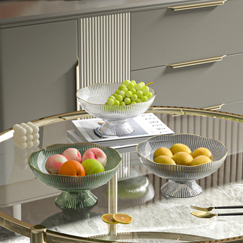 Vaisių lėkštė su nutekėjimo padėklu, plastikinė, šiaurietiško stiliaus, paprastas dizainas svetainei