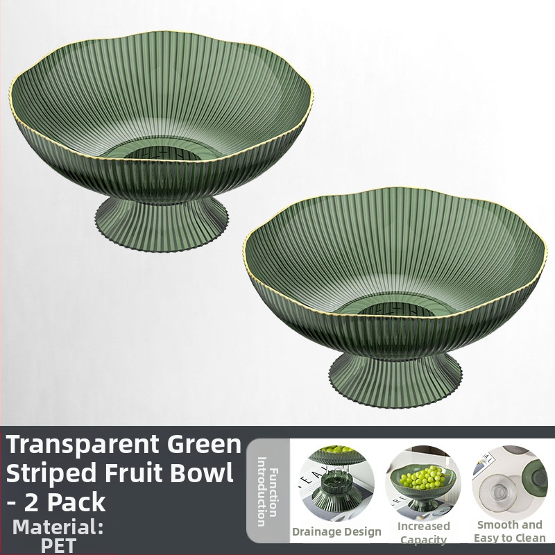 Vaisių lėkštė su nutekėjimo padėklu, plastikinė, šiaurietiško stiliaus, paprastas dizainas svetainei