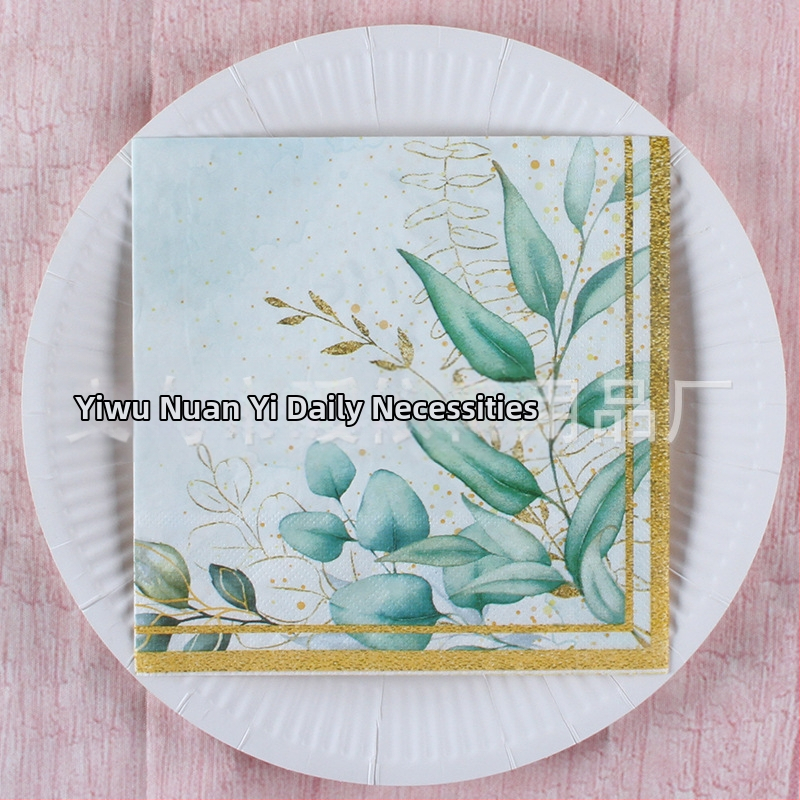 Χαρτοπετσέτα με εκτύπωση τροπικού δάσους σε σκανδιναβικό στυλ, 3-πλά, από virgin ξυλοπολτό, 20 φύλλα, 70 g, δυνατότητα εκτύπωσης λογότυπου