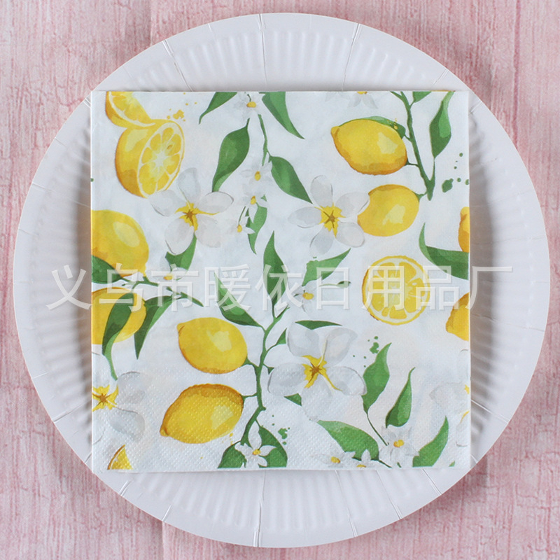 Χαρτοπετσέτα με εκτύπωση τροπικού δάσους σε σκανδιναβικό στυλ, 3-πλά, από virgin ξυλοπολτό, 20 φύλλα, 70 g, δυνατότητα εκτύπωσης λογότυπου