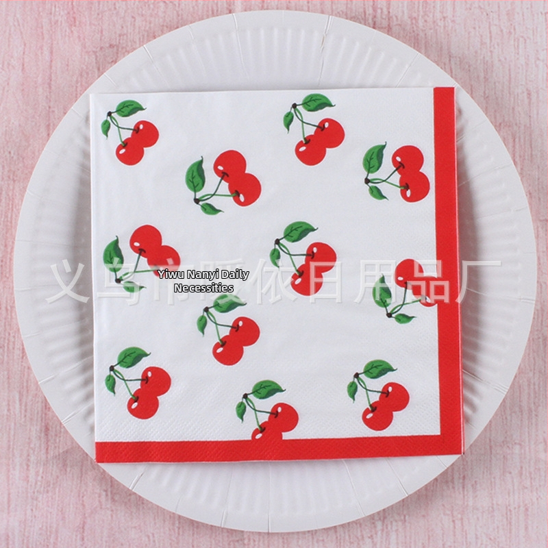 Χαρτοπετσέτα με εκτύπωση τροπικού δάσους σε σκανδιναβικό στυλ, 3-πλά, από virgin ξυλοπολτό, 20 φύλλα, 70 g, δυνατότητα εκτύπωσης λογότυπου