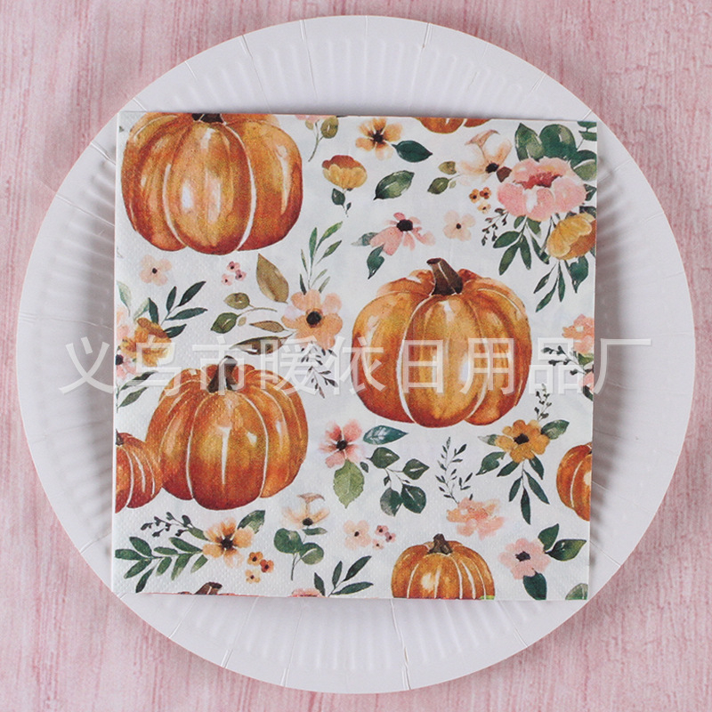 Χαρτοπετσέτα με εκτύπωση τροπικού δάσους σε σκανδιναβικό στυλ, 3-πλά, από virgin ξυλοπολτό, 20 φύλλα, 70 g, δυνατότητα εκτύπωσης λογότυπου