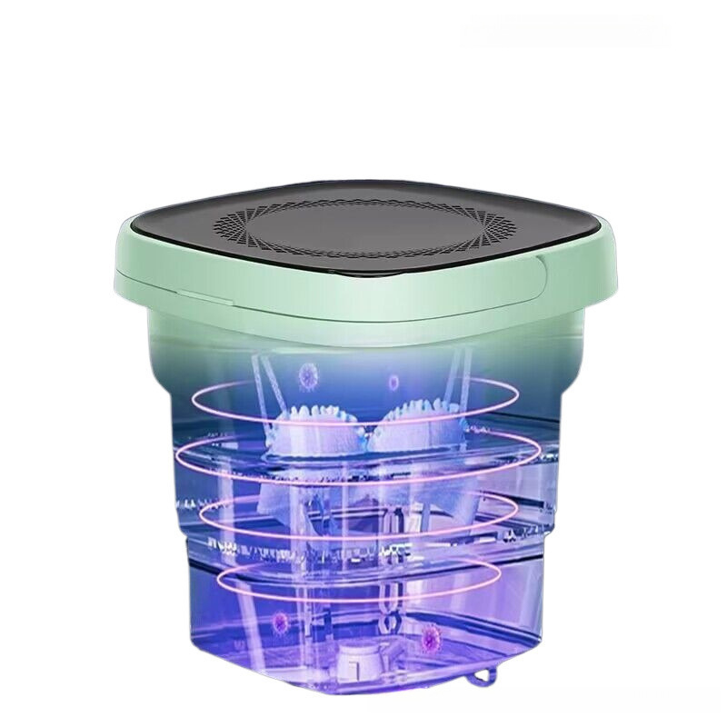 Μίνι πλυντήριο ρούχων με πτυσσόμενο σχέδιο, διπλής χρήσης για εσώρουχα και κάλτσες, κατάλληλο για φοιτητές