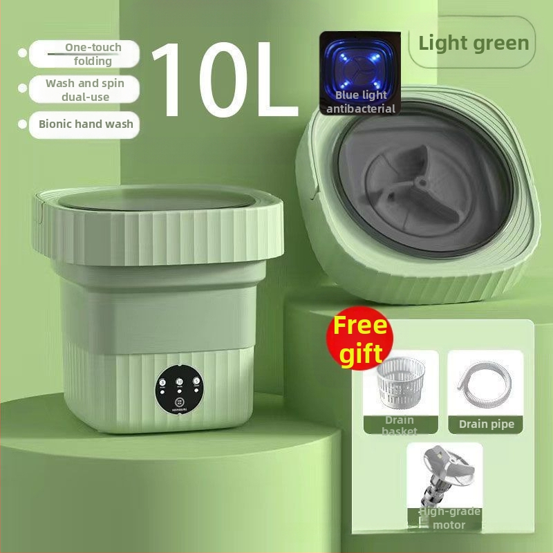Μίνι πλυντήριο ρούχων με πτυσσόμενο σχέδιο, διπλής χρήσης για εσώρουχα και κάλτσες, κατάλληλο για φοιτητές