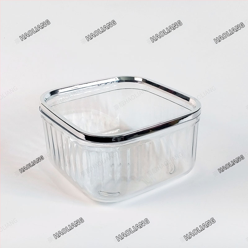 Πλαστικός επιτραπέζιος κάδος απορριμμάτων με καπάκι πίεσης, τετράγωνος, χωρητικότητα έως 4 L, οικιακή χρήση