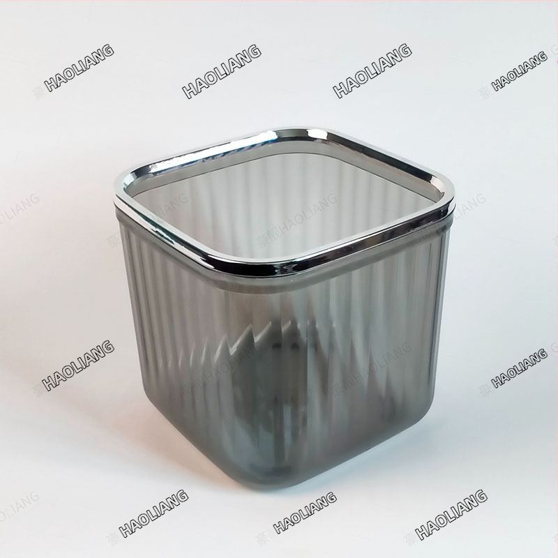 Πλαστικός επιτραπέζιος κάδος απορριμμάτων με καπάκι πίεσης, τετράγωνος, χωρητικότητα έως 4 L, οικιακή χρήση