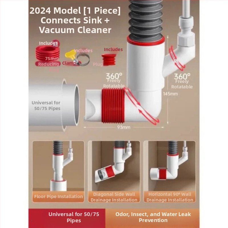 Βαλβίδα αποχέτευσης τοίχου με ABS+σιλικόνη, μηχανισμός ανάσυρσης, τύπος βρετανικού αποχέτευσης, μοντέρνο μινιμαλιστικό στυλ (Lj wall row)