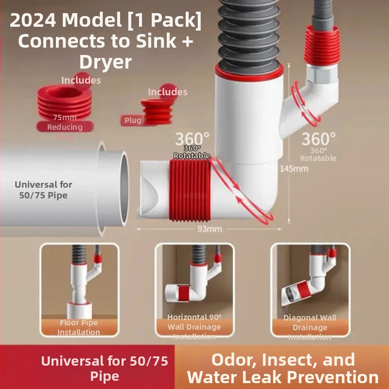 Βαλβίδα αποχέτευσης τοίχου με ABS+σιλικόνη, μηχανισμός ανάσυρσης, τύπος βρετανικού αποχέτευσης, μοντέρνο μινιμαλιστικό στυλ (Lj wall row)