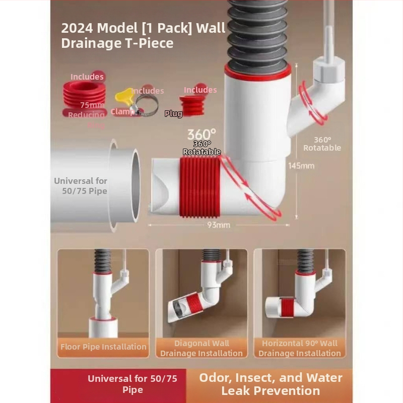 Βαλβίδα αποχέτευσης τοίχου με ABS+σιλικόνη, μηχανισμός ανάσυρσης, τύπος βρετανικού αποχέτευσης, μοντέρνο μινιμαλιστικό στυλ (Lj wall row)